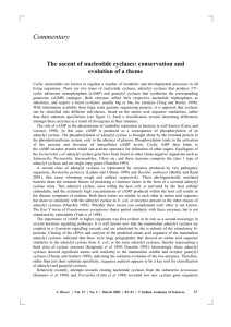 Commentary The ascent of nucleotide cyclases: conservation and evolution of a theme