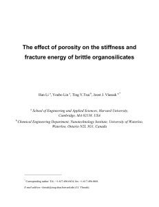 The effect of porosity on the stiffness and