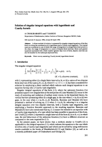 Solution of singular integral equations  with logarithmic and Cauchy kernels