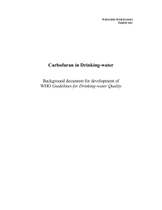 Carbofuran in Drinking-water  Background document for development of Guidelines for Drinking-water Quality
