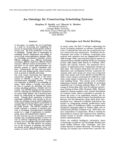 An  Ontology  for  Constructing Scheduling Systems