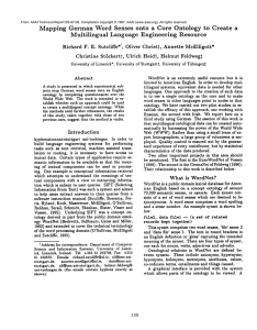 Mapping  German  Word  Senses Multilingual