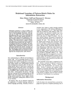 Relational Learning  of  Pattern-Match  Rules  for