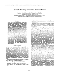 Towards  Tracking  Interaction Between  People
