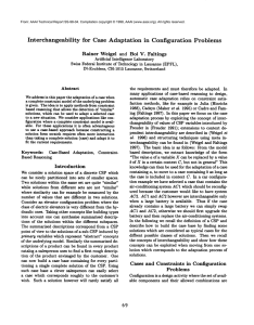 Interchangeability for  Case  Adaptation  in  Configuration Problems