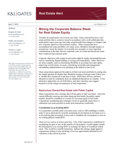 Real Estate Alert Mining the Corporate Balance Sheet for Real Estate Equity