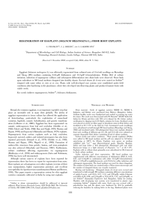 REGENERATION OF EGGPLANT (SOLANUM MELONGENA L.) FROM ROOT EXPLANTS