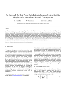 An Approach for Real Power Scheduling to Improve System Stability