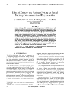 Effect of Detector and Analyzer Settings on Partial S. Senthil Kumar