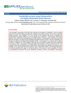 Parallel Microcracks based Ultrasensitive and Highly Stretchable Strain Sensors Article