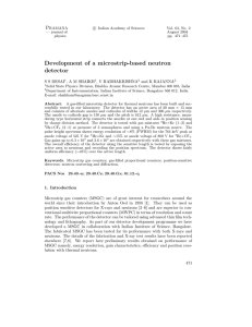 Development of a microstrip-based neutron detector P —