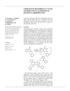 5-Benzyl-8-(E)-benzylidene-6,7,7a,10a- tetrahydro-5H-cis-cyclopenta[5,6]- pyrano[3,3-c]quinolin-6-one