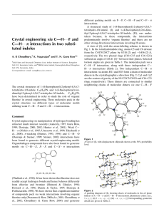 different packing motifs via F  F, CÐH  F... interactions. A structural study of 1-(4-¯uorophenyl)-2-phenyl-4,5,6,7-