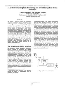 A system for  conceptual structuring and hybrid navigation of ... databases*