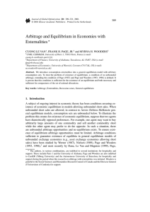 Arbitrage and Equilibrium in Economies with Externalities  309