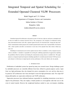 Integrated Temporal and Spatial Scheduling for Extended Operand Clustered VLIW Processors