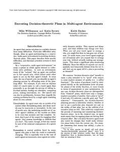 Executing  Decision-theoretic Plans  in  Multi-agent Environments