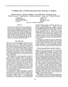 Configuration of  Telecommunication Systems  in  KIKon