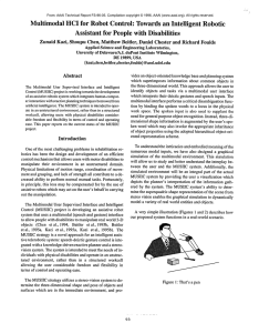 Multimodal HCI for  Robot Control:  Towards an Intelligent ... Assistant for  People with Disabilities