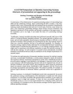 AAAI Fall  Symposium on  Question  Answering ... Abstracts  of  presentations  not  appearing in ...