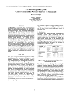 The Psychology  of  Layout: Patricia  Wright