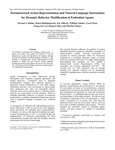 Parameterized Action Representation and Natural Language Instructions