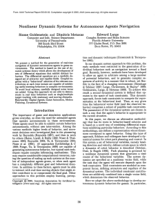 Nonlinear Dynamic  Systems  for  Autonomous  Agents ...