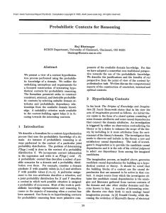 Probabilistic Contexts  for  Reasoning Abstract