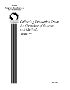 Collecting Evaluation Data: An Overview of Sources and Methods Program Development