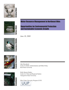 Water Resource Management in Northeast Ohio: Opportunities for Environmental Protection