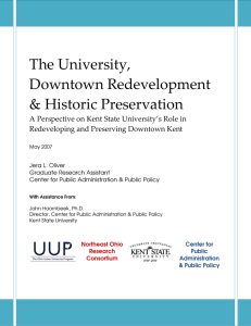 The University, Downtown Redevelopment &amp; Historic Preservation