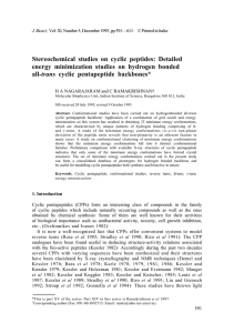 Stereochemical studies on cyclic peptides: Detailed -trans