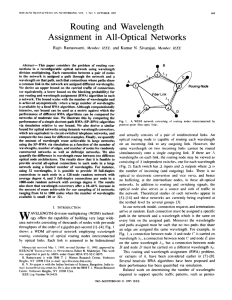 Routing and Wavelength Assignment in All-Optical Networks Rajiv Ramaswami,