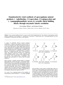 Enantioselective total synthesis of epoxyquinone natural )-phyllostine, (+)-epoxydon, (+)-epiepoxydon and