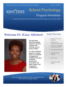 School Psychology Program Newsletter