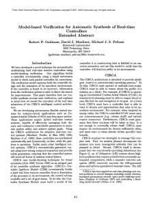 Model-based  Verification for  Automatic  Synthesis of  Real-time Controllers