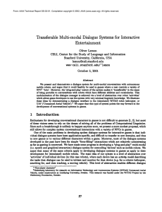 From: AAAI Technical Report SS-0 -0 . Compilation copyright © 200