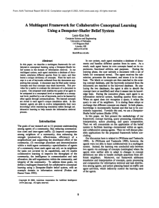 A Multiagent  Framework for  Collaborative  Conceptual  Learning