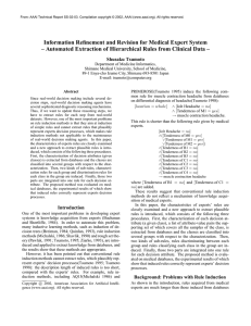 Information Refinement and Revision for Medical Expert System