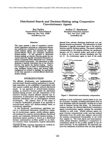 Distributed Search  and  Decision-Making using  Cooperative Coevolutionary