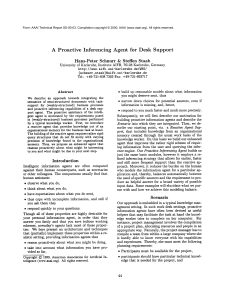 A  Proactive Inferencing Agent  for  Desk  Support &amp; Steffen