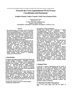 Towards the  Cross-organizational Work Process Coordination  and  Enactment