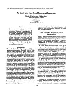 An Agent-based  Knowledge  Management Framework