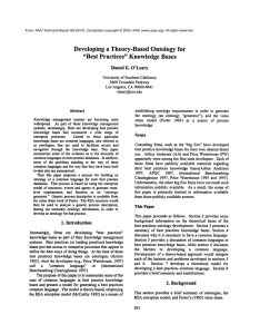 Developing  a  Theory-Based Ontology for