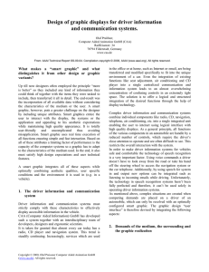 Design of graphic displays for driver information and communication systems.