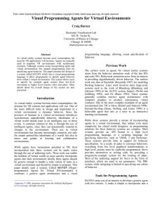 Visual Programming Agents for Virtual Environments Craig Barnes