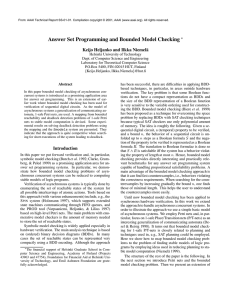 Answer Set Programming and Bounded Model Checking