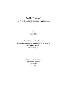 WebGD: Framework for Web-Based GIS/Database Applications by