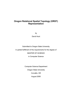 Oregon Relational Spatial Topology (ORST) Representation