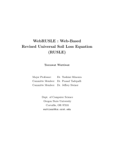 WebRUSLE : Web-Based Revised Universal Soil Loss Equation (RUSLE)